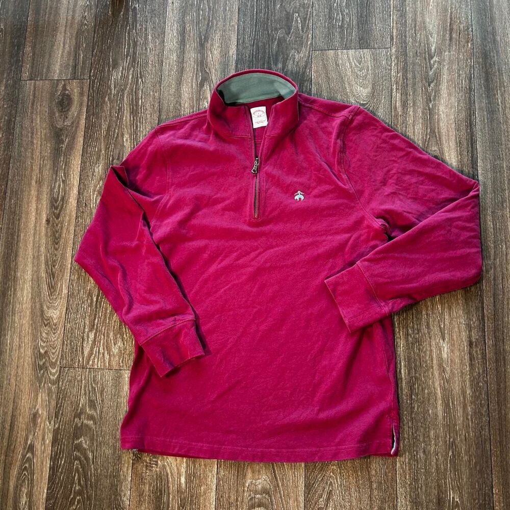 Brooks Brothers Magenta Quarter Zip Pullover